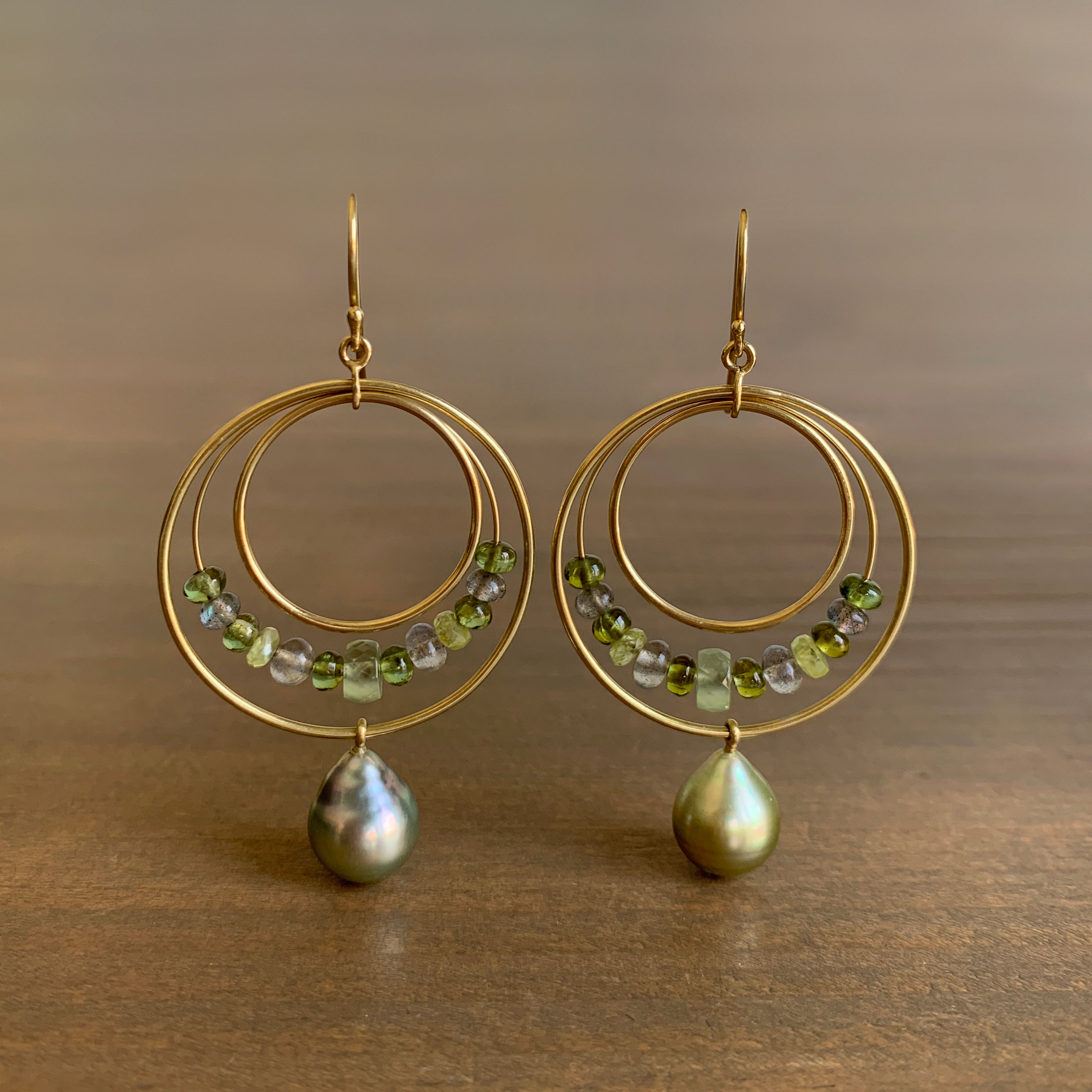 Tahitian Pearl Party Hoops