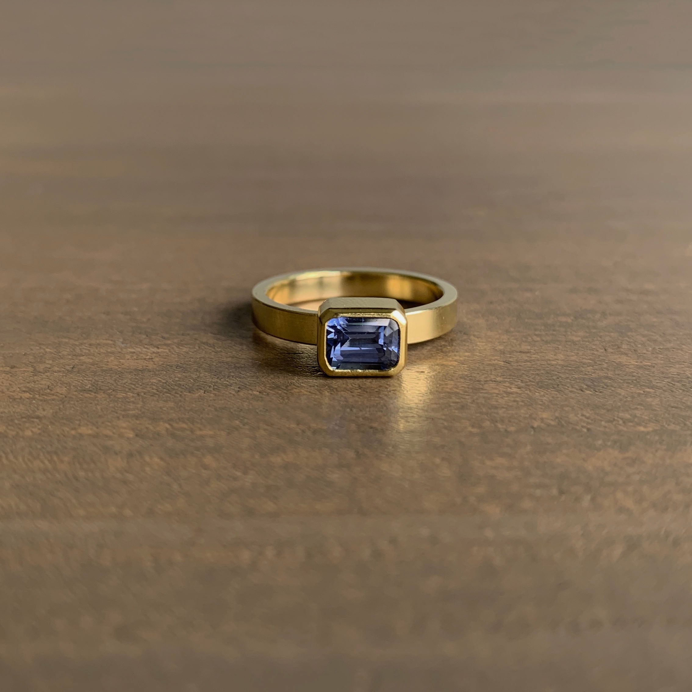 Sapphire on sale rectangle ring