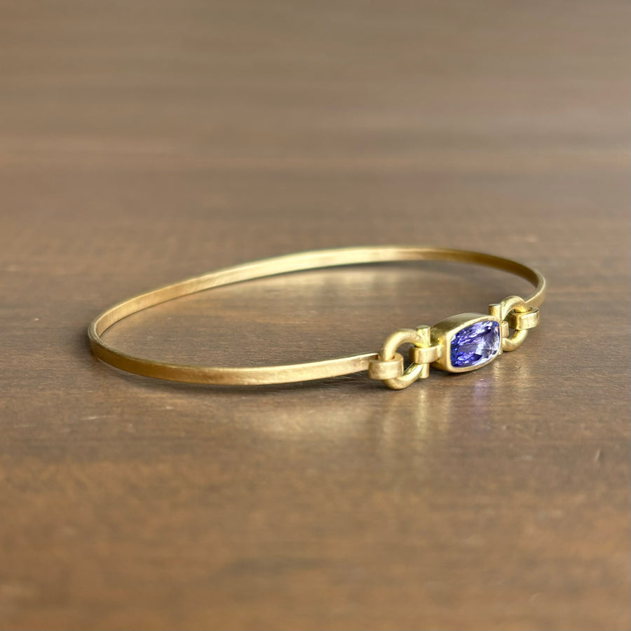 Faceted Purple Tanzanite Rectangle Bracelet