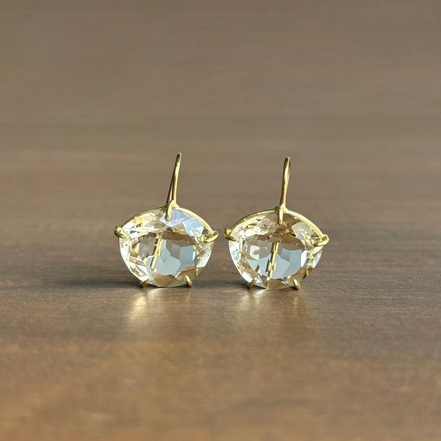 Lemon Citrine Petal Earrings