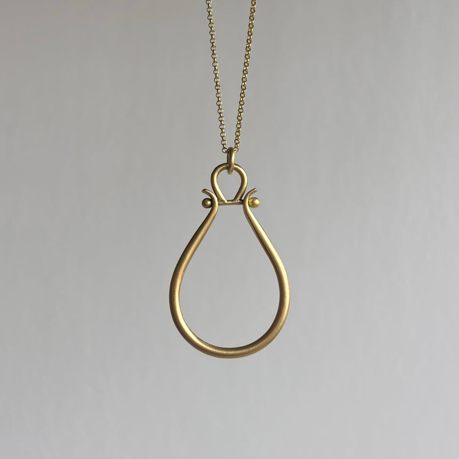 Gold Lyre Pendant