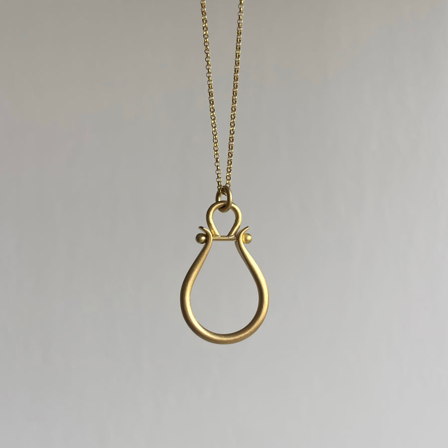 Gold Lyre Pendant