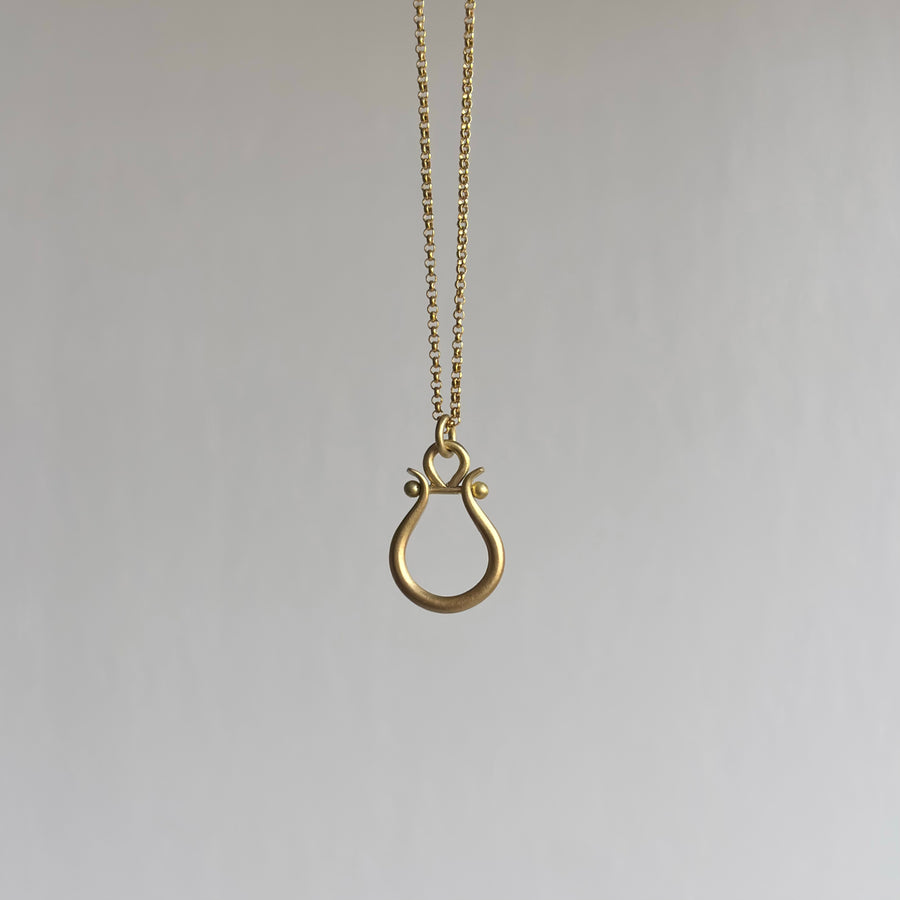 Gold Lyre Pendant