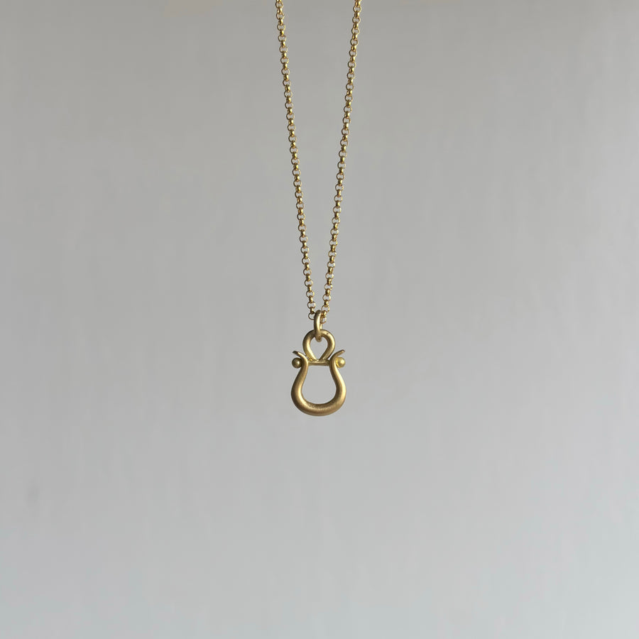 Gold Lyre Pendant