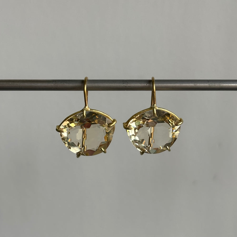 Lemon Citrine Petal Earrings