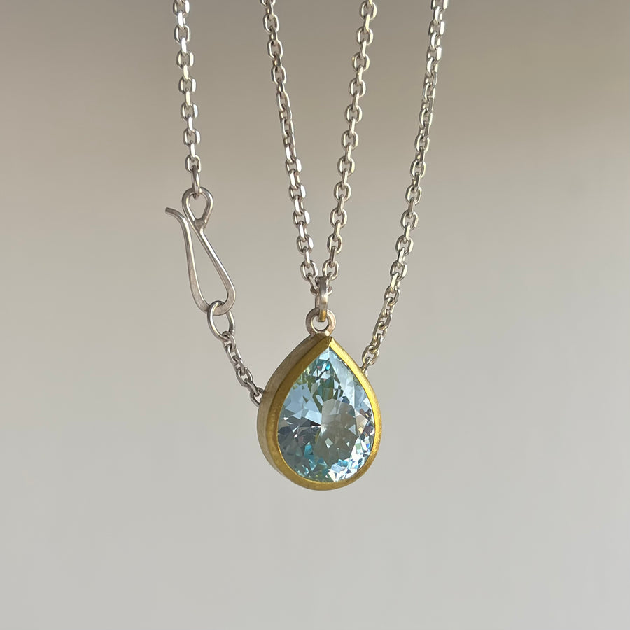 Aquamarine Drop Pendant