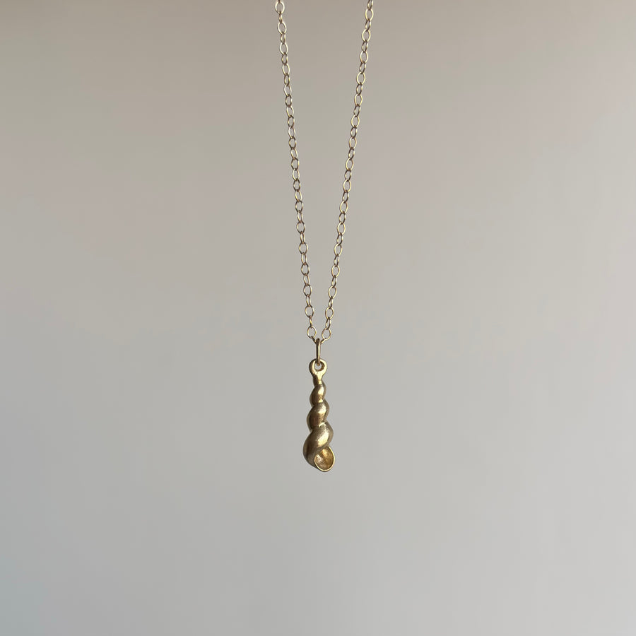 Tiny Gold Turret Shell Ruthie B. Necklace