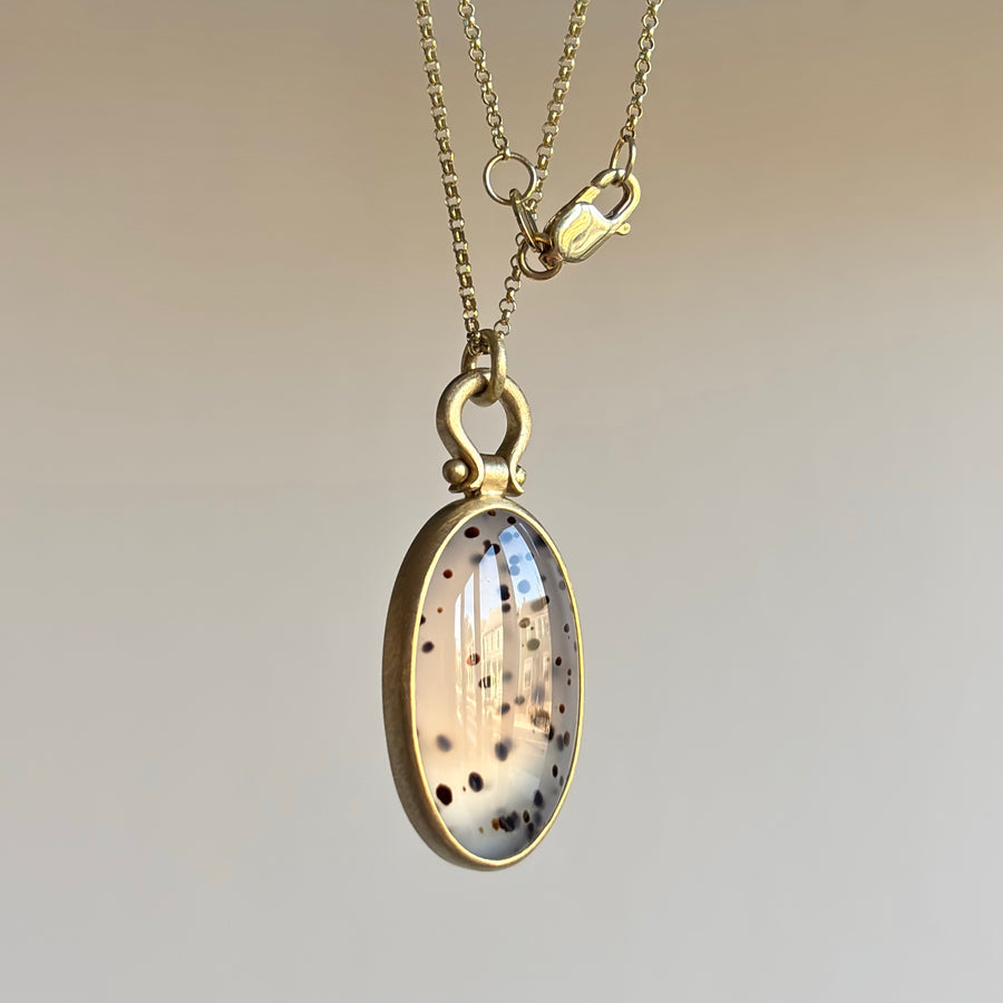 Oval Montana Agate Cabochon Pendant