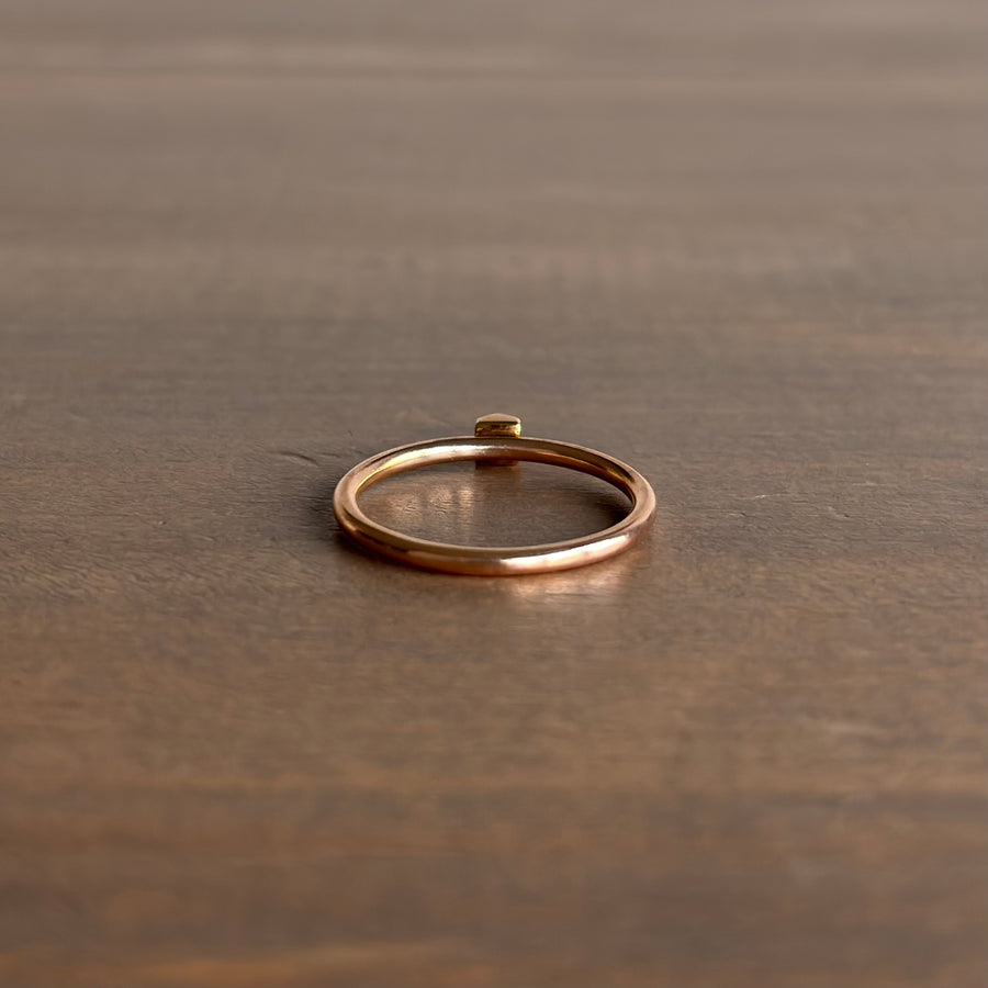 Petite Rose Gold Faceted Ring