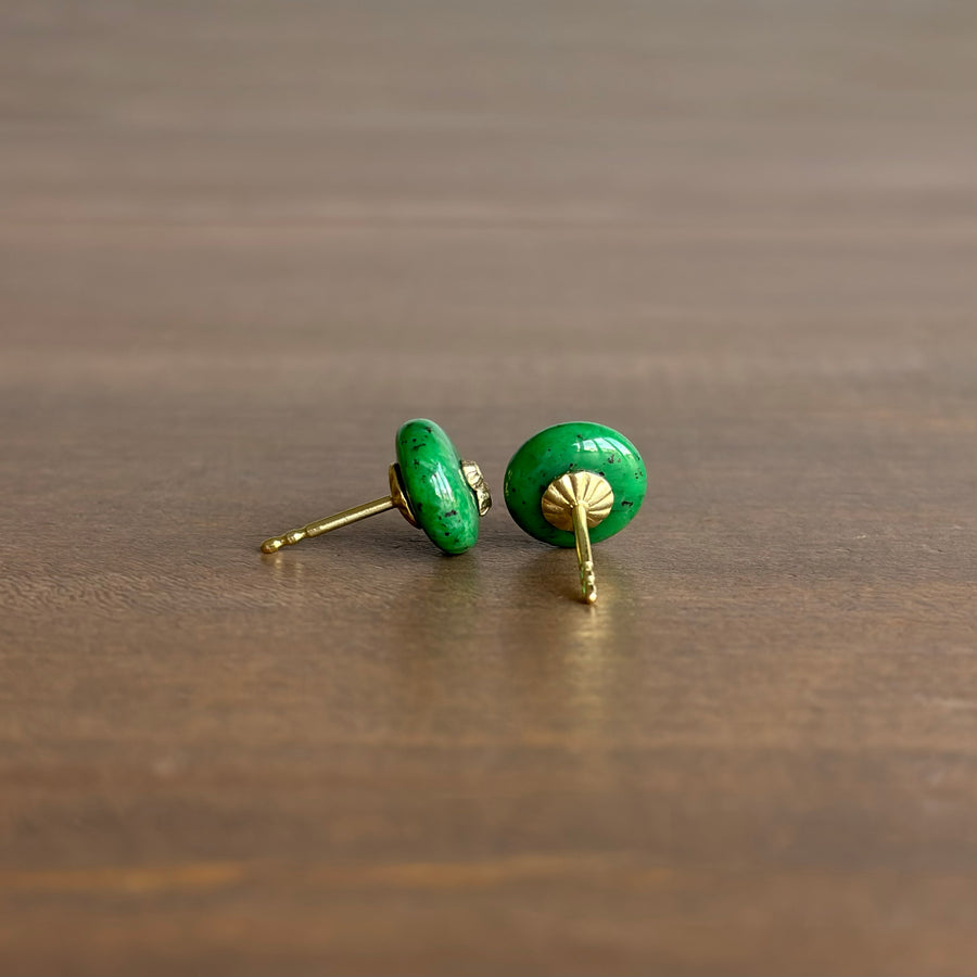 Green Seaway Wilds Ruthie B. Stud Earrings with Barnacles