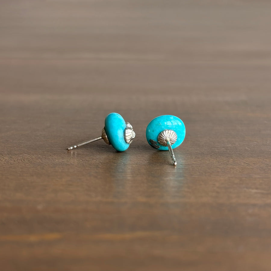 Turquoise Ruthie B. Stud Earrings with Barnacles