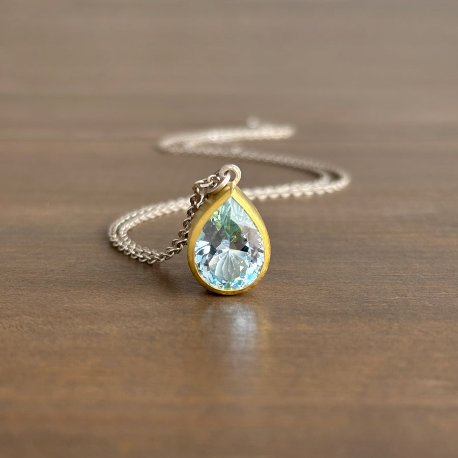 Aquamarine Drop Pendant