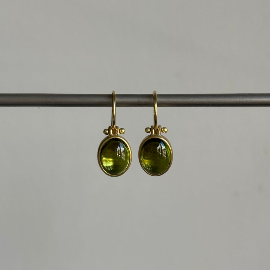 Oval Peridot Earrings