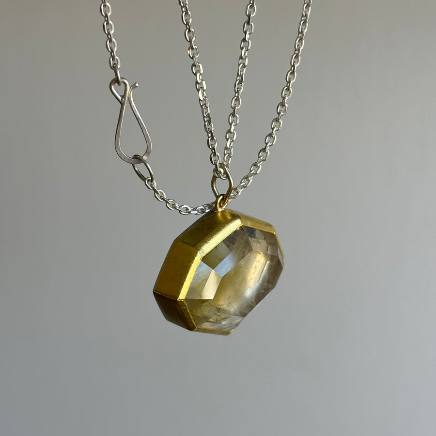 Large Citrine Tablet Pendant