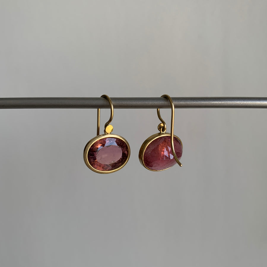 Lola Brooks Coppery Pink Tourmaline Oval Drop Earrings – Meeka Fine Jewelry