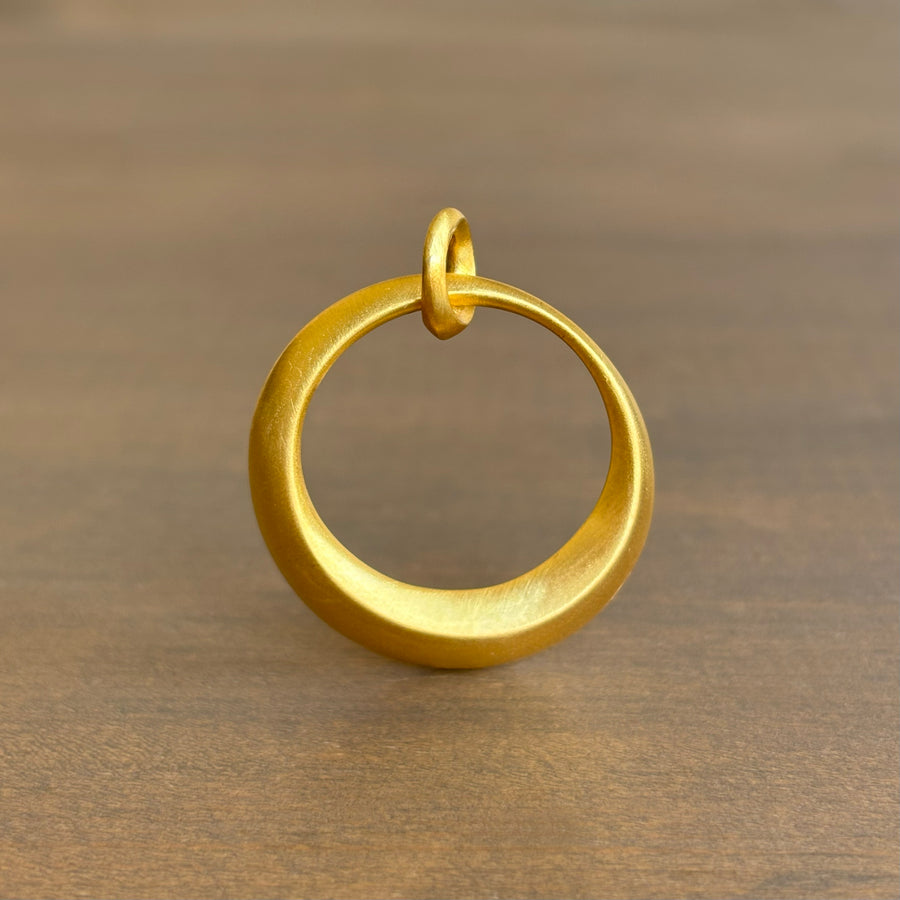 Large Gold Sculptural Pendant I