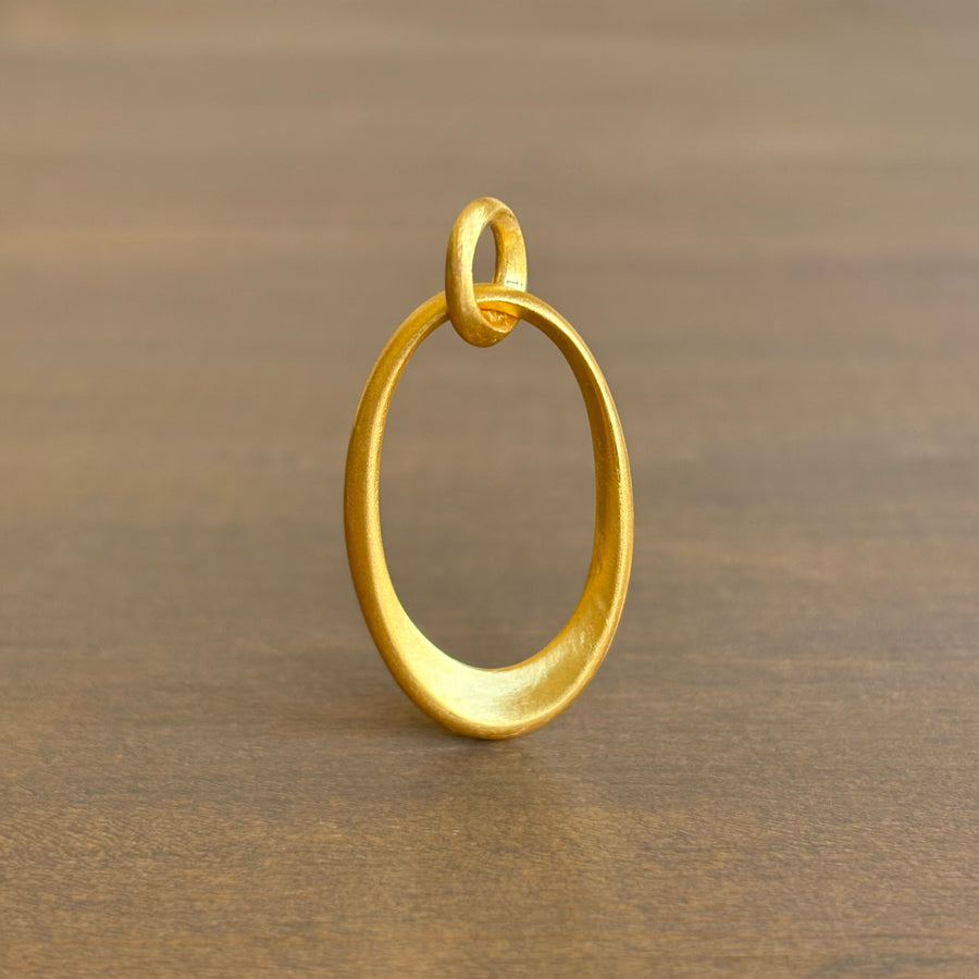 Medium Gold Sculptural Pendant II