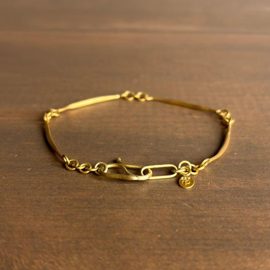 22k Gold Twig Bracelet