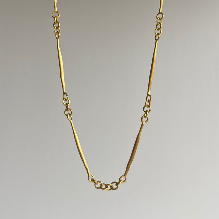 22k Gold Twig Chain Necklace