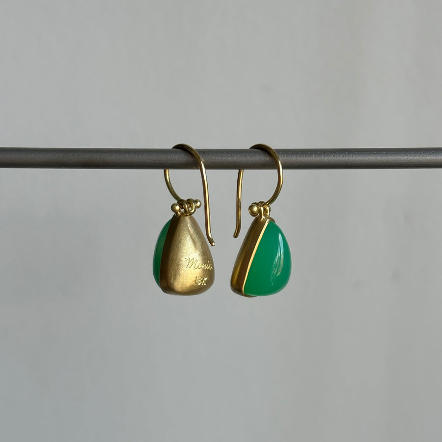 Triangle Chrysoprase Earrings