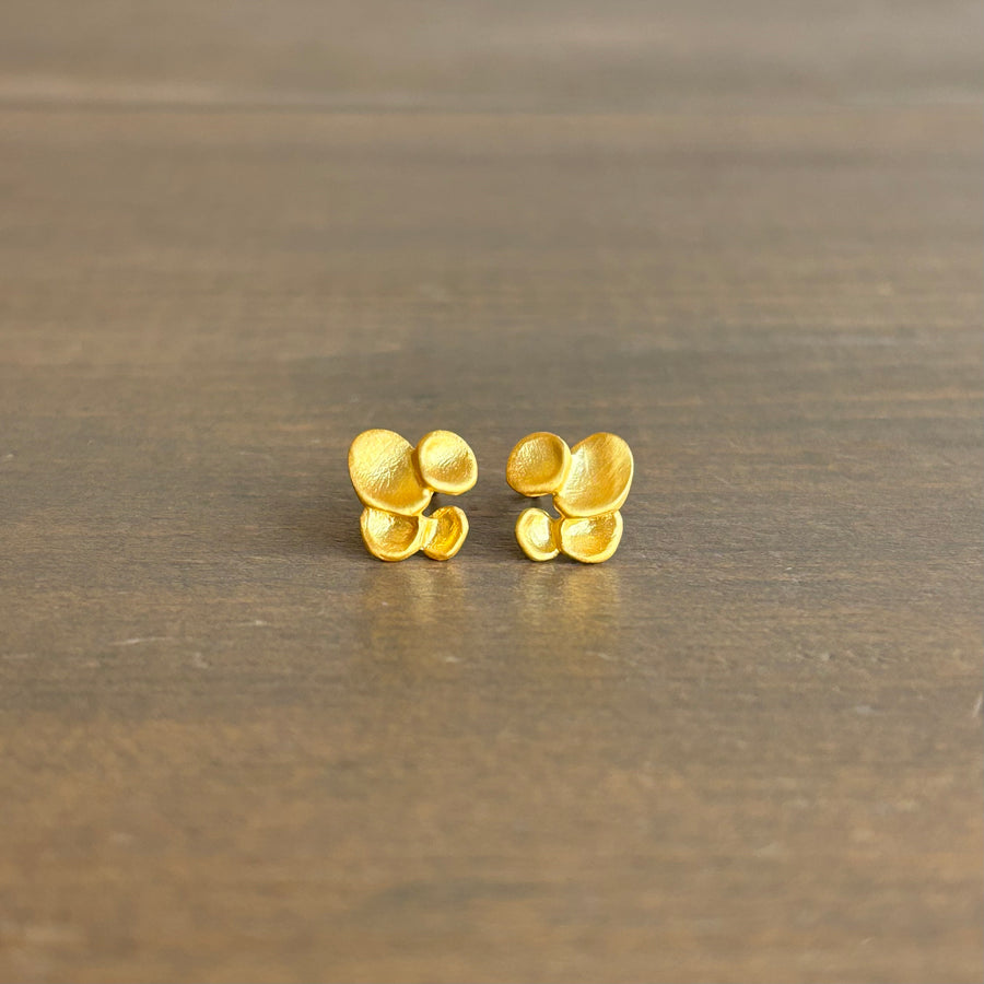 Small Abstract Sculptural Climber Stud Earrings