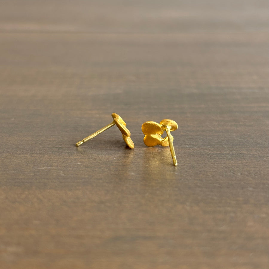 Small Abstract Sculptural Climber Stud Earrings