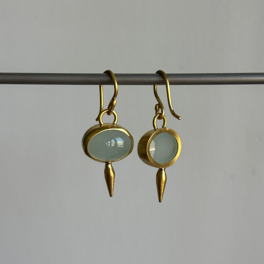 Aquamarine Pod Drop Earrings