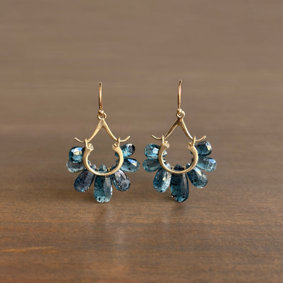 Small Orissa Kyanite Peacock Earrings