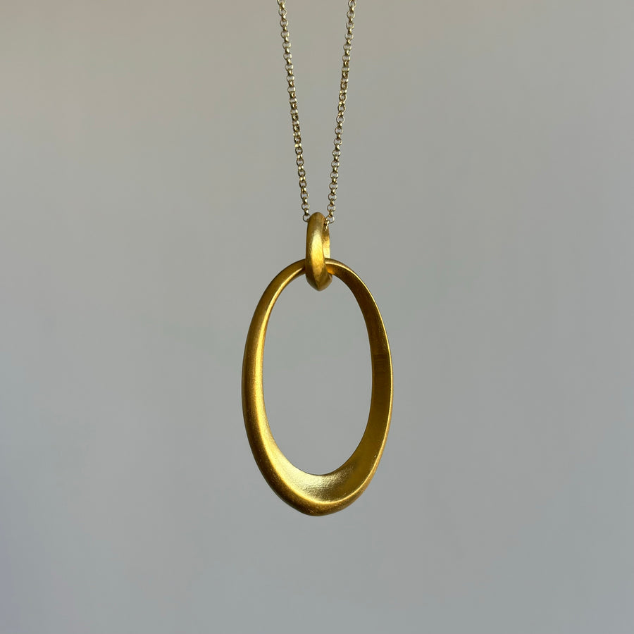 Medium Gold Sculptural Pendant II