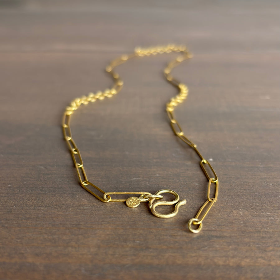 22k Gold Handmade Chain with Round Mini Links