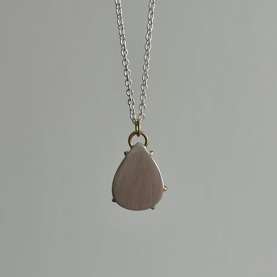 Dendritic Agate Teardrop Vanity Necklace