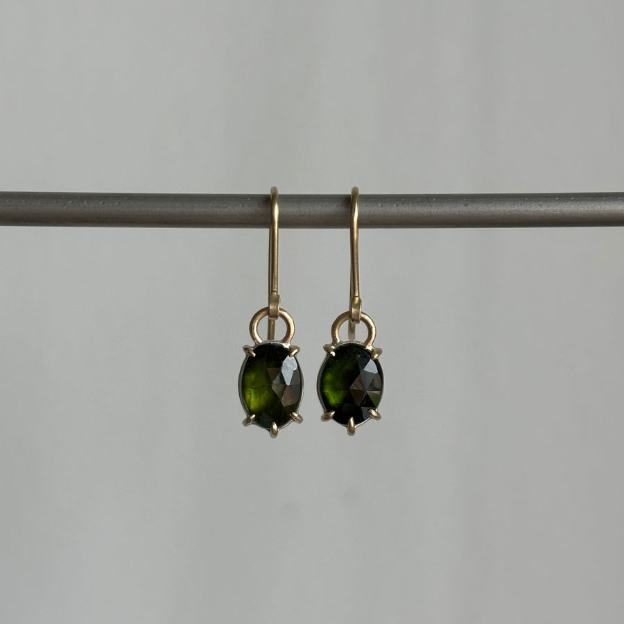 Petite Green Tourmaline Vanity Earrings