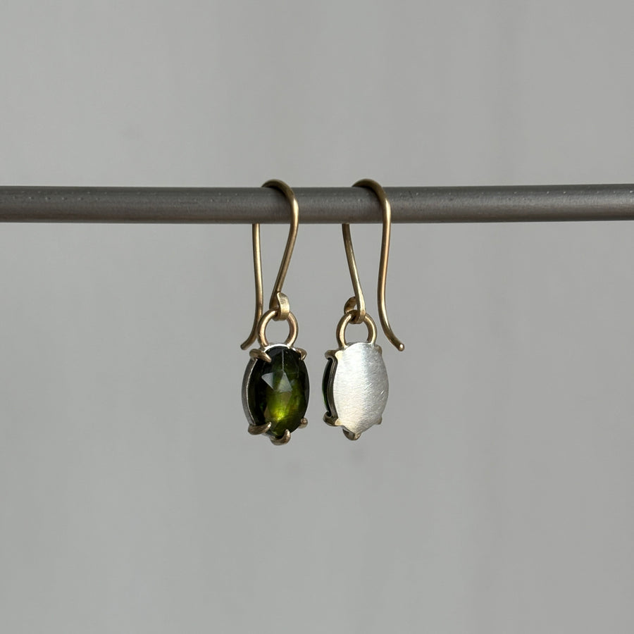 Petite Green Tourmaline Vanity Earrings