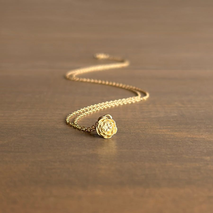 Gold Rose Garden Necklace