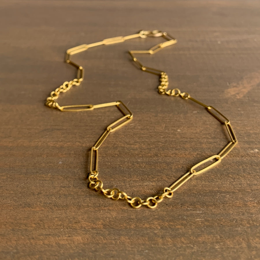 22k Gold Handmade Chain with Round Mini Links