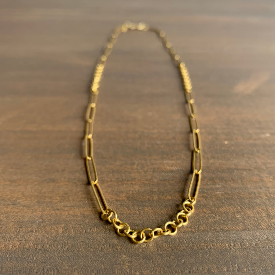 22k Gold Handmade Chain with Round Mini Links