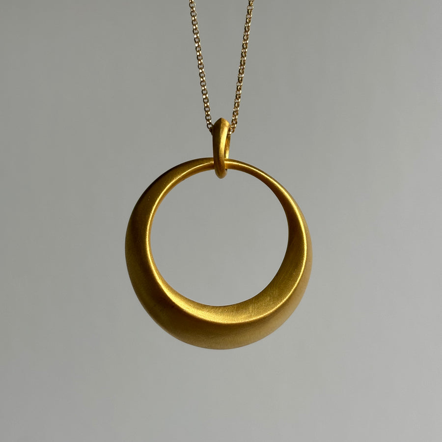 Large Gold Sculptural Pendant I