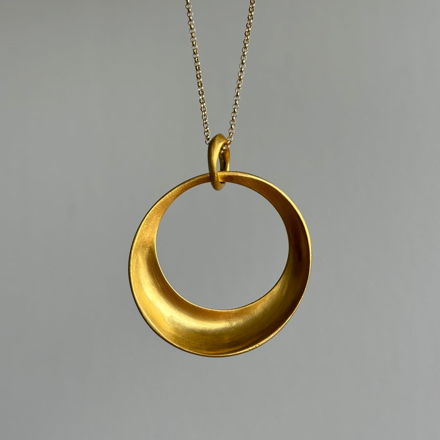 Large Gold Sculptural Pendant I