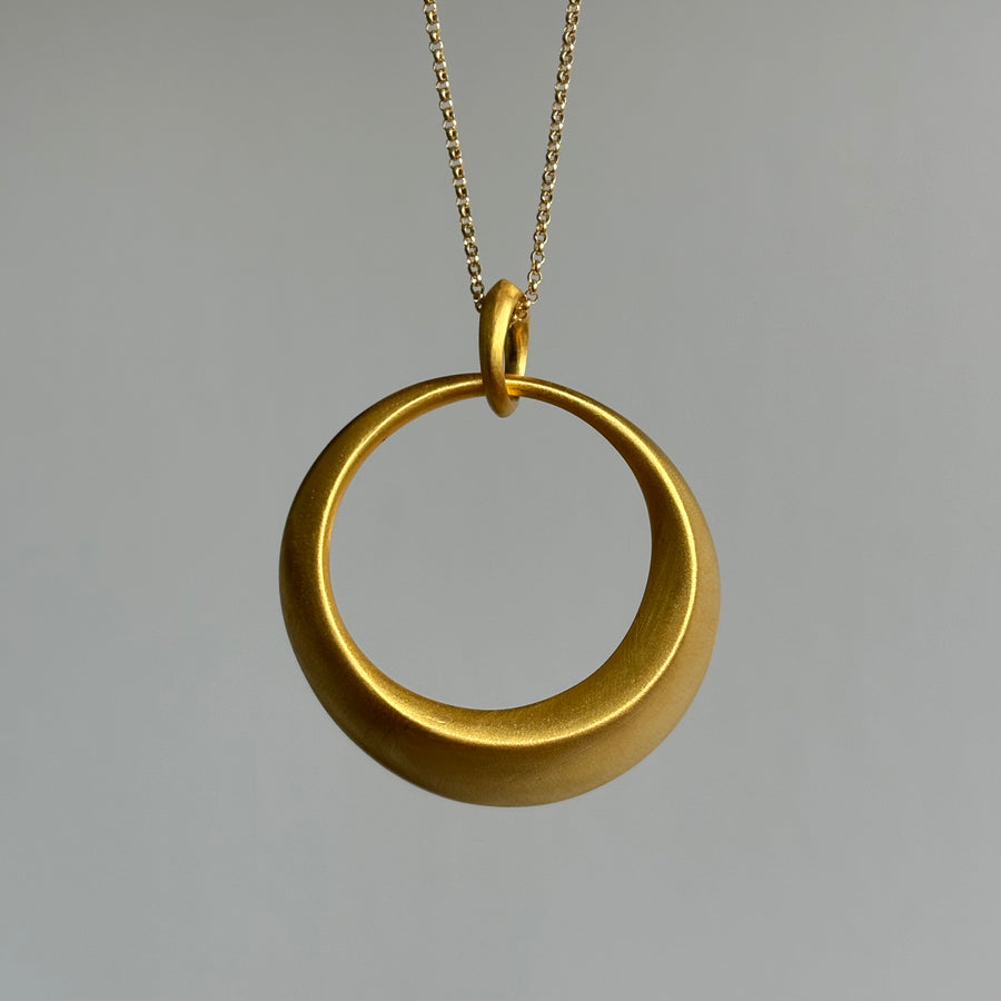 Large Gold Sculptural Pendant I