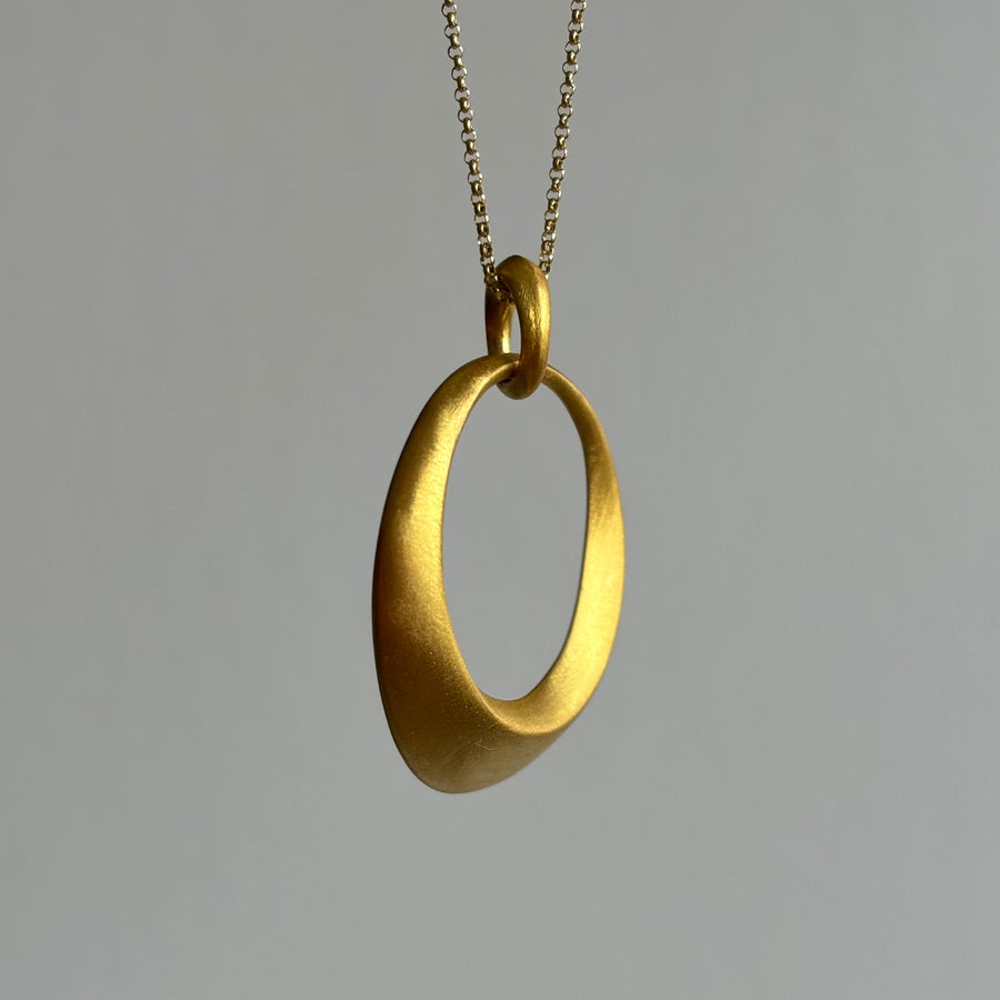 Large Gold Sculptural Pendant I