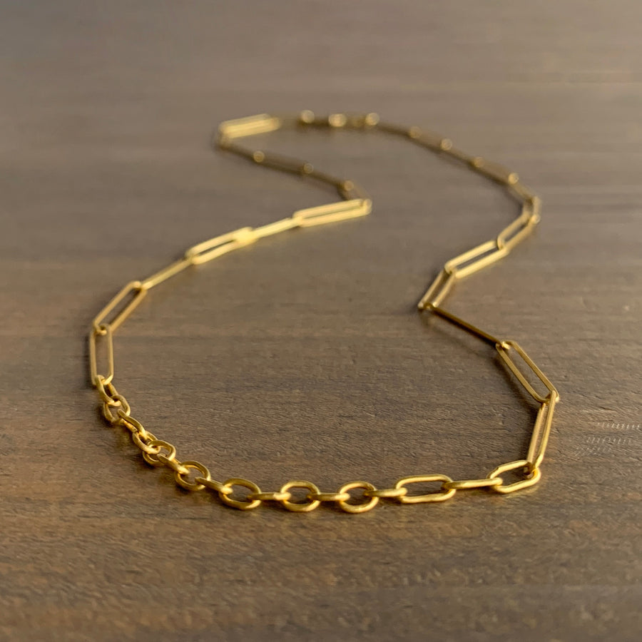 Handmade 22k Gold Lightweight Link Chain