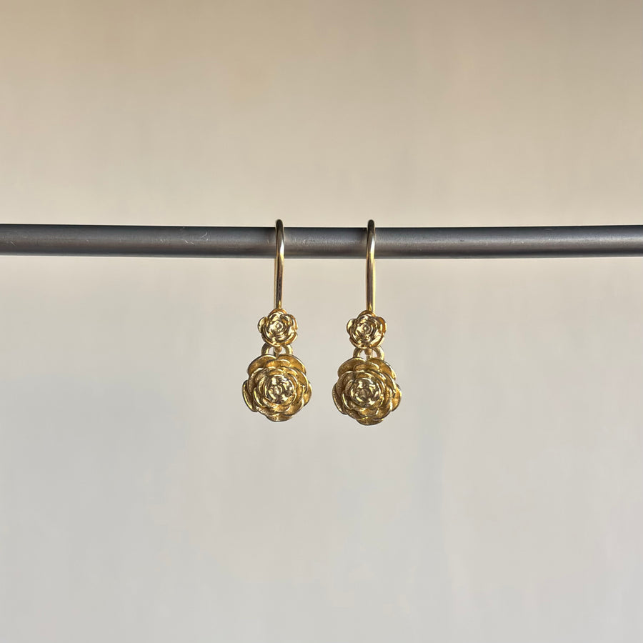 Gold Rose Garden Earrings