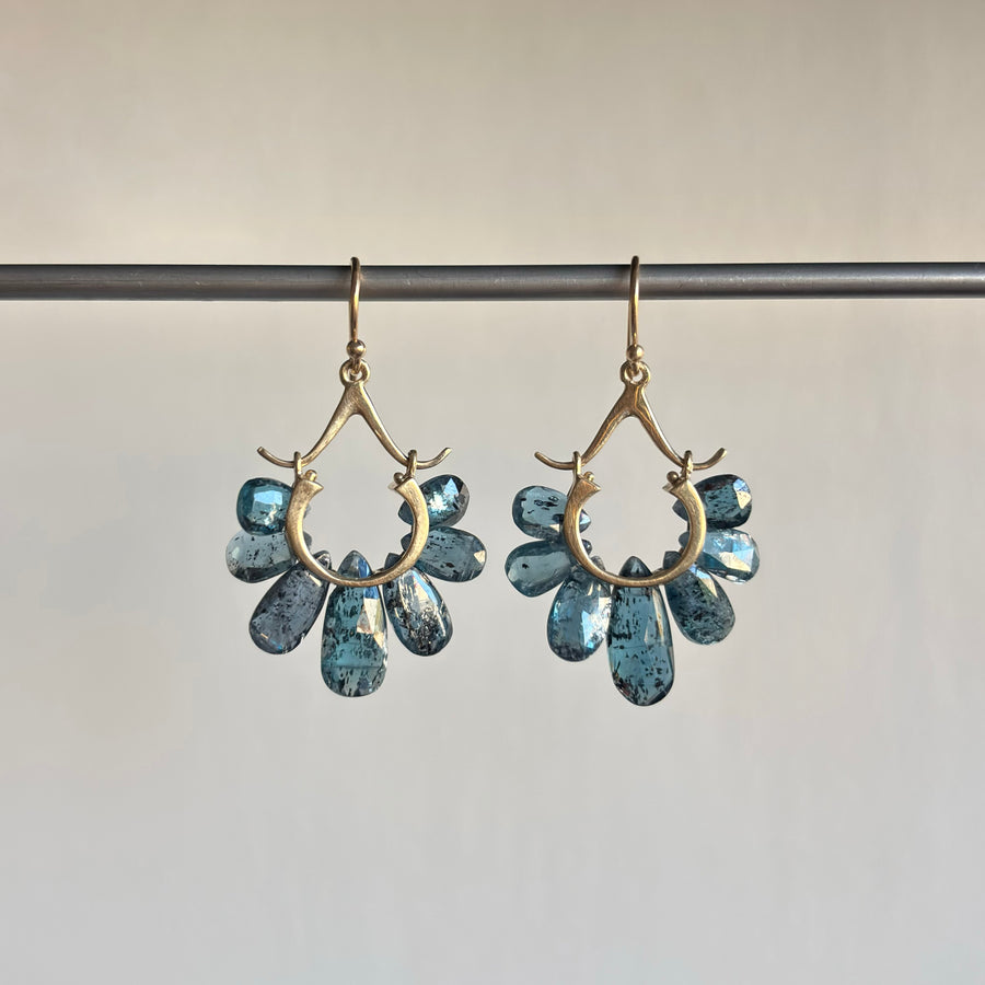 Small Orissa Kyanite Peacock Earrings