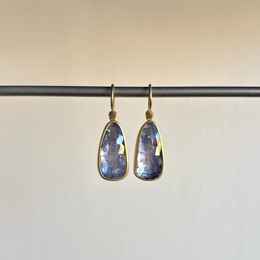 Periwinkle Tanzanite Pebble Drop Earrings