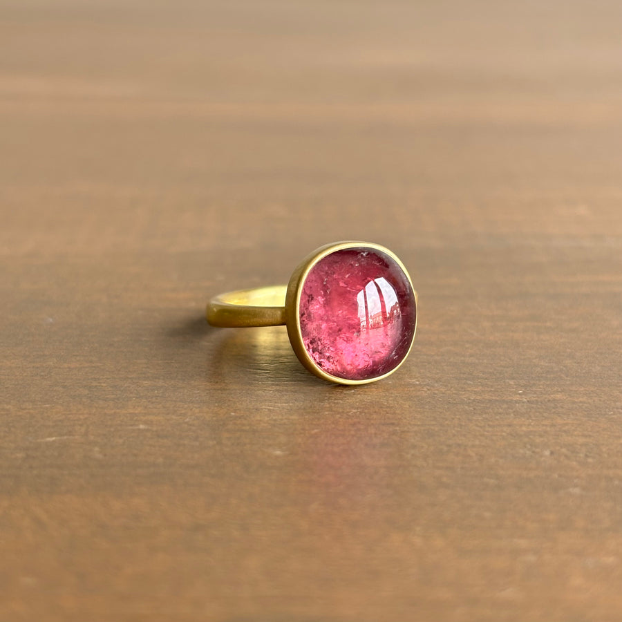 Mauve Tourmaline Oval Ring