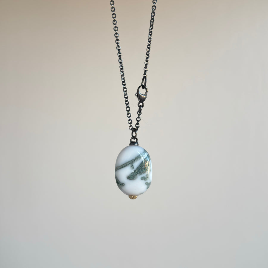 Moss of Éire Opal Ruthie B. Necklace with Barnacles