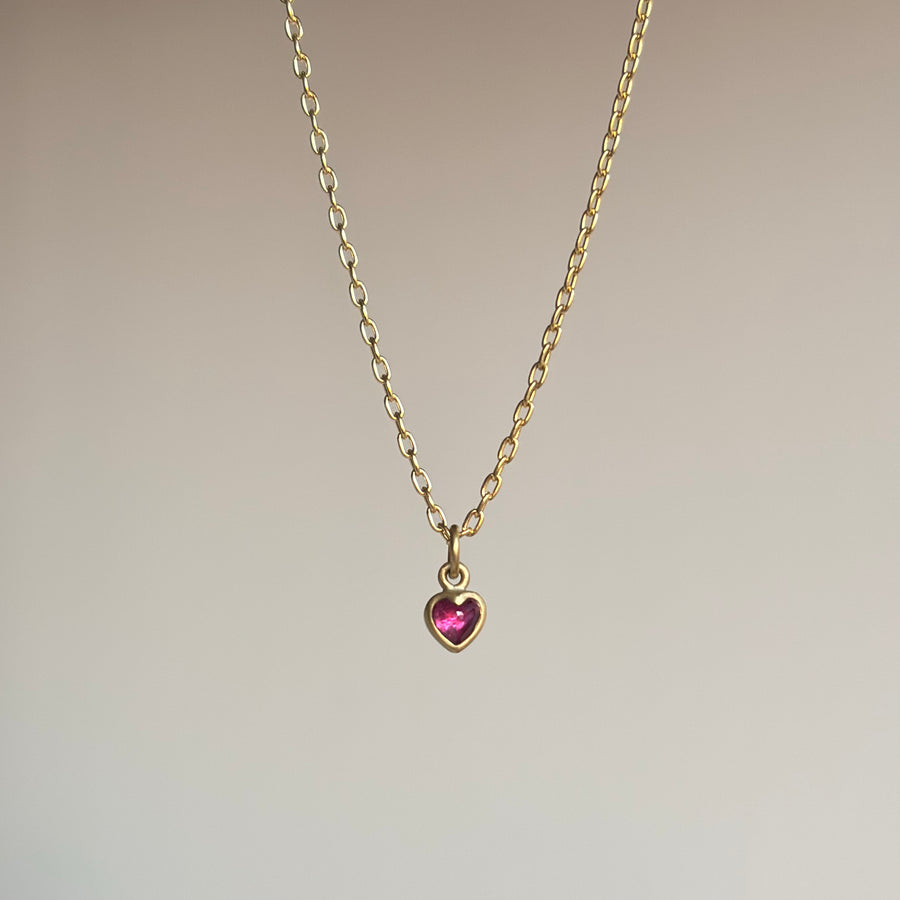 Teeny Ruby Sweetheart Pendant