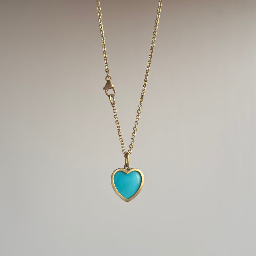 Sleeping Beauty Turquoise Sweetheart Pendant