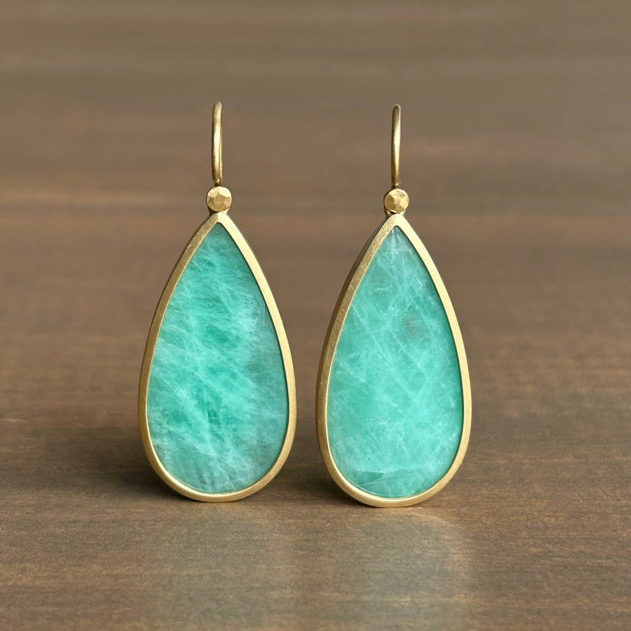 Large Brazilian Emerald Teardrop Earrings