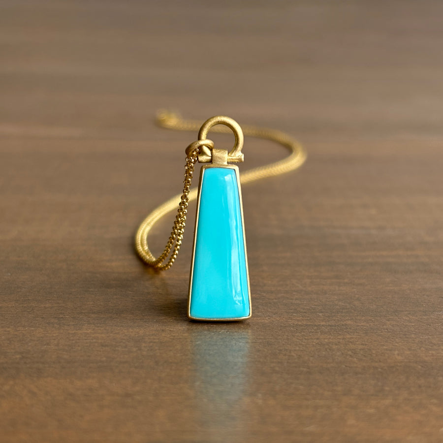 Sleeping Beauty Turquoise Trapezoid Necklace